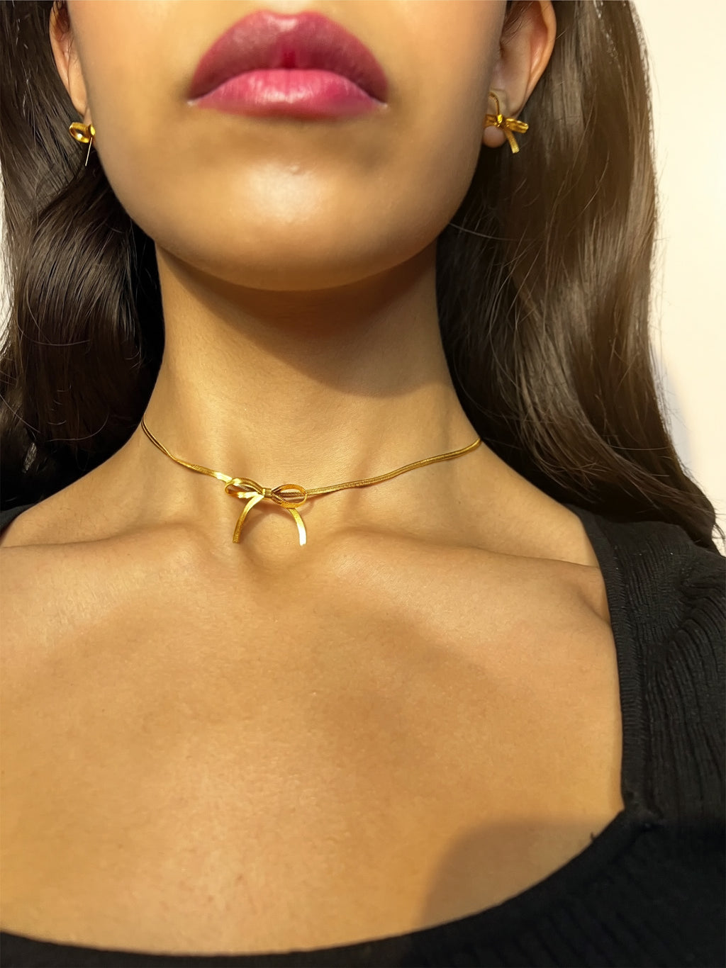 The Belle Bow Collection - Choker and Earrings