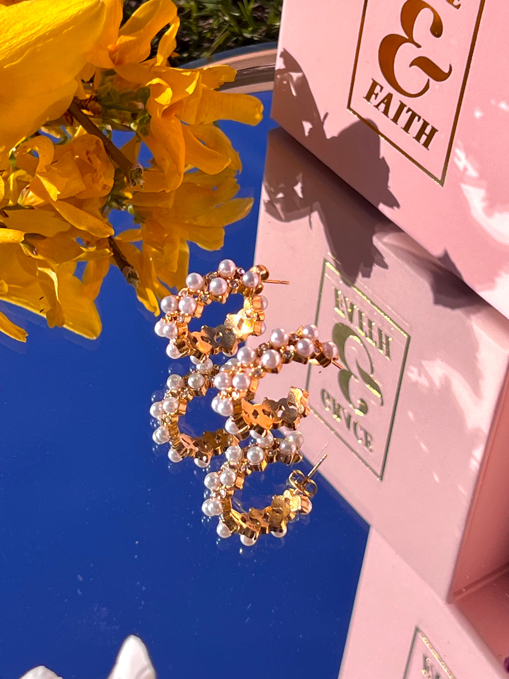 The Pearl Marina Hoop Earrings