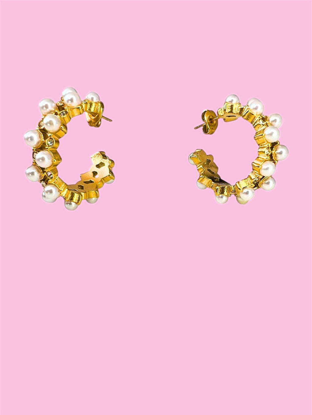 The Pearl Marina Hoop Earrings