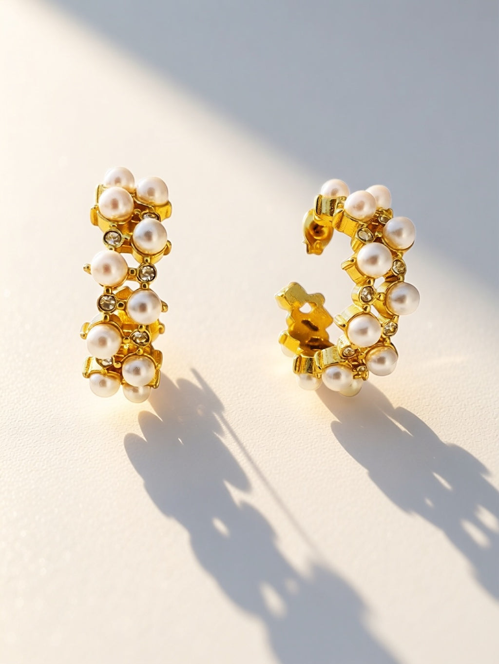 The Pearl Marina Hoop Earrings