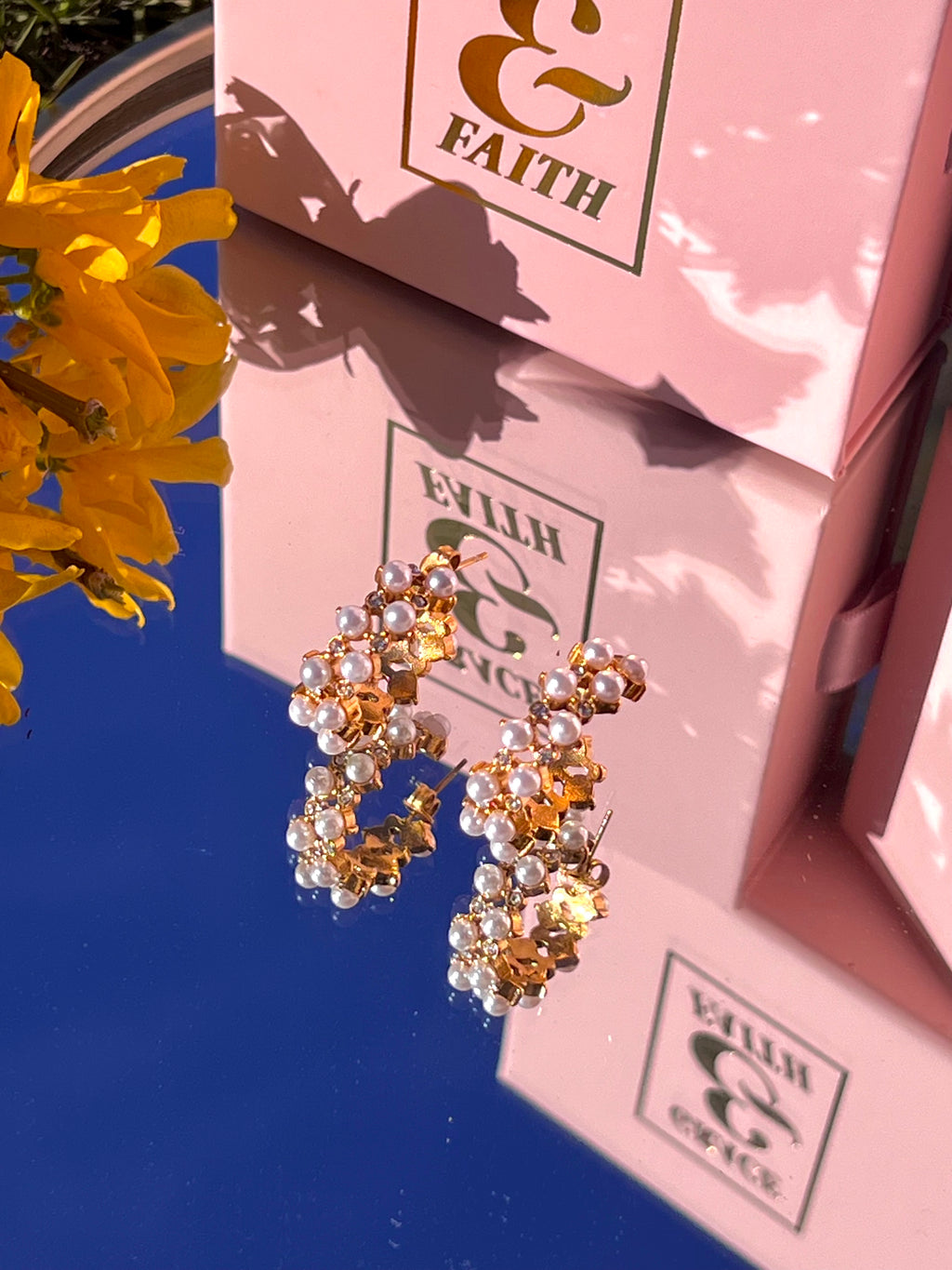 The Pearl Marina Hoop Earrings