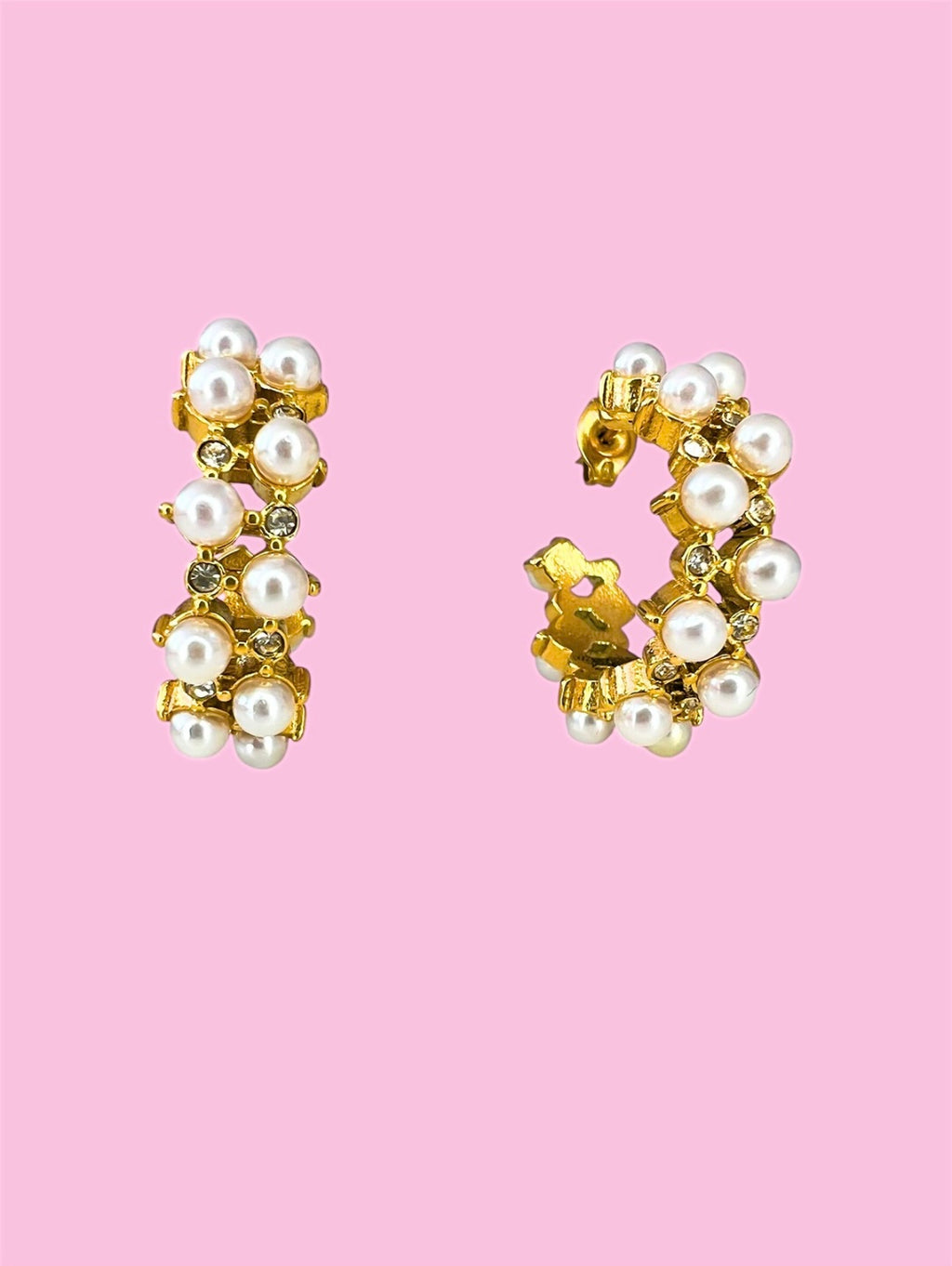 The Pearl Marina Hoop Earrings