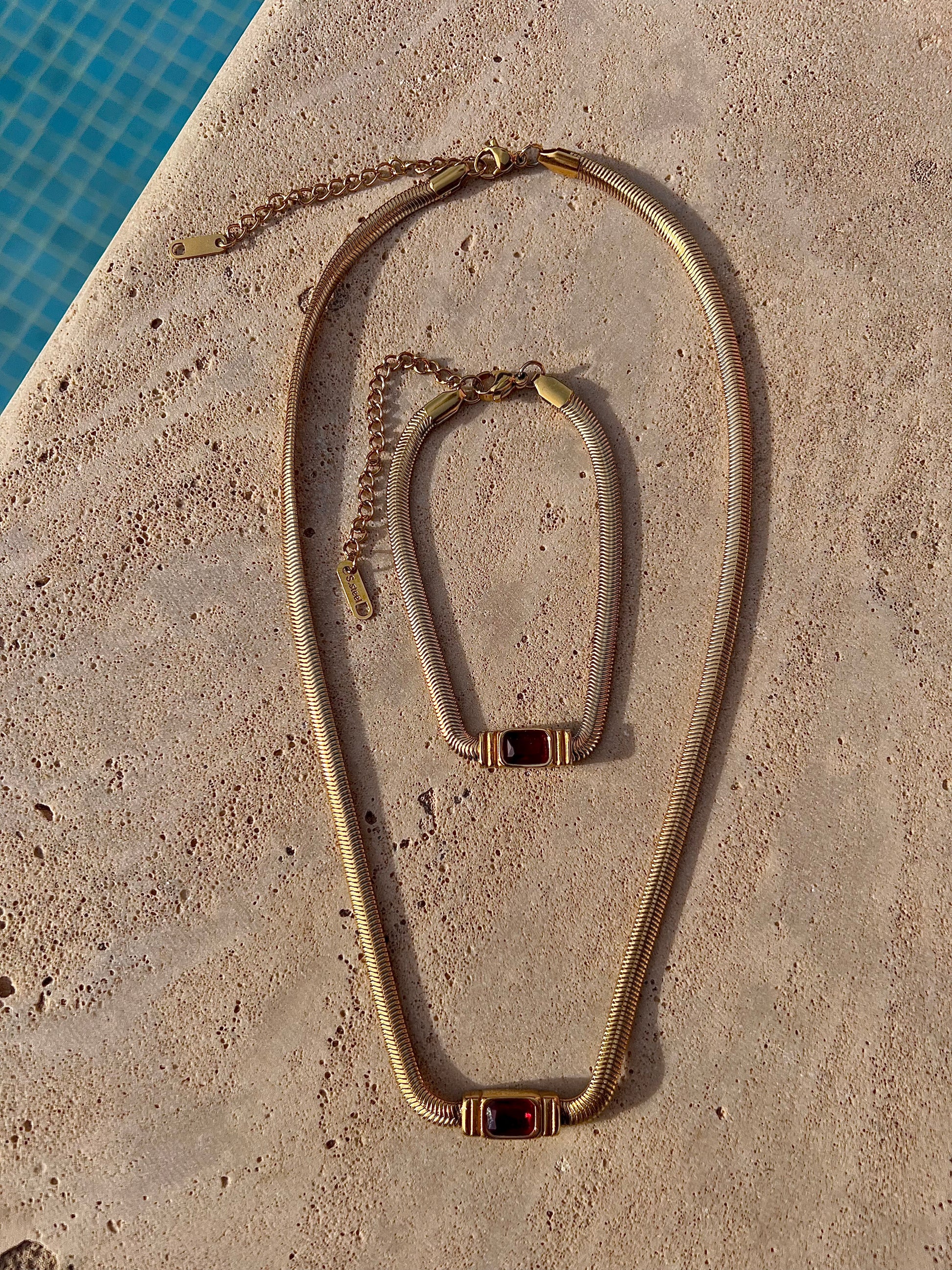The Diana Snake Chain Collection - Necklace and Bracelet