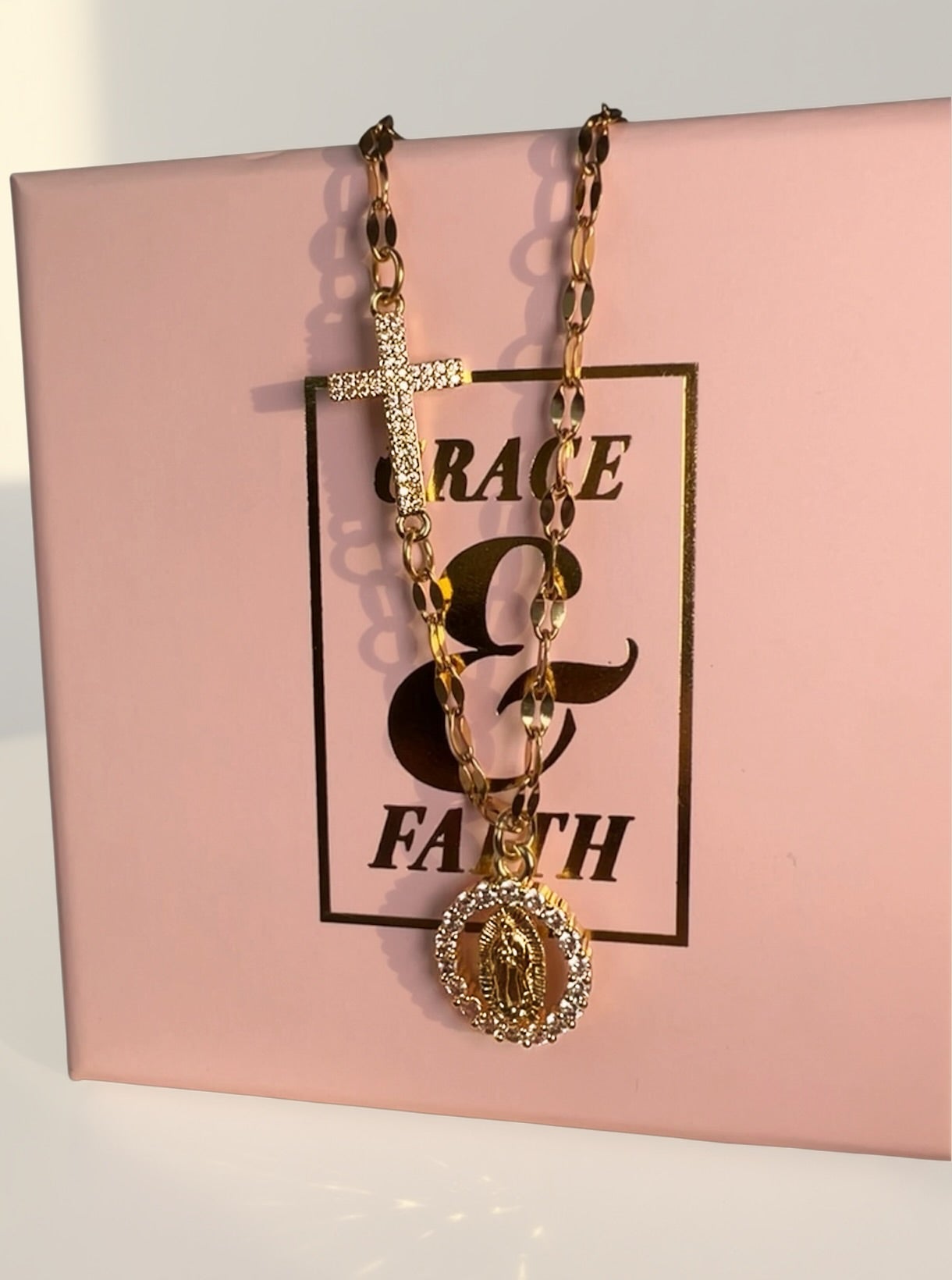 The Cubic Zirconia Theotokos Necklace
