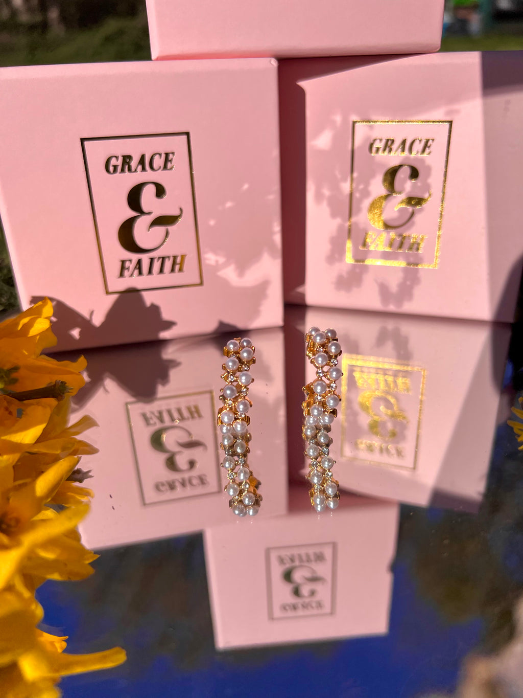 The Pearl Marina Hoop Earrings